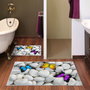 Mjölnir Kt432 Juego de Alfombrillas de Baño de Lujo, 100% Poliéster, Antideslizante, Antibacteriano, Fácil Limpieza